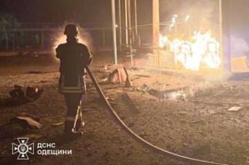 Одесская область пожар атака дронами