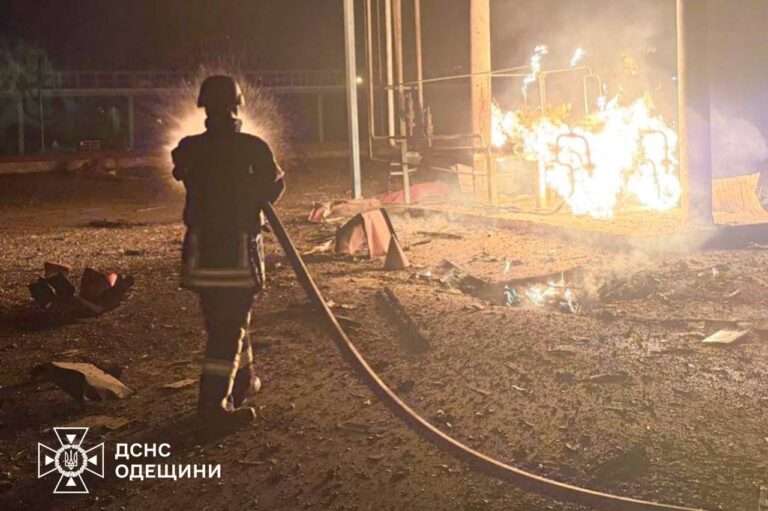 Одесская область пожар атака дронами