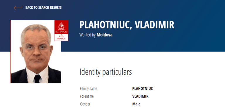 interpol PLAHOTNIUC Wanted persons Плахотнюк