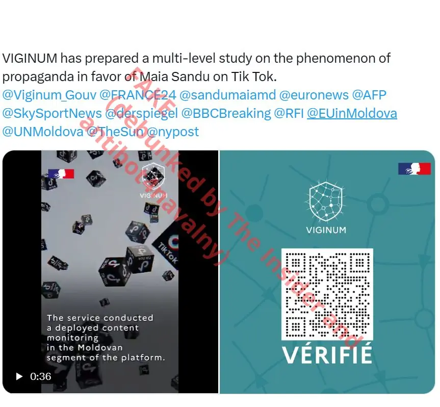 VIGINUM maia sandu Майя Санду атака ботов фейк расследование Франция Молдова Москва дезинформация