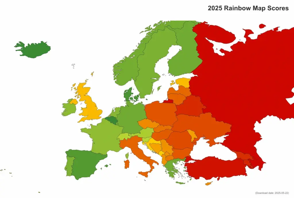 радужная карта Европы