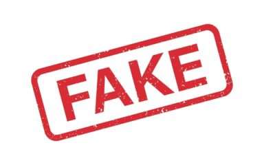 надпись Fake