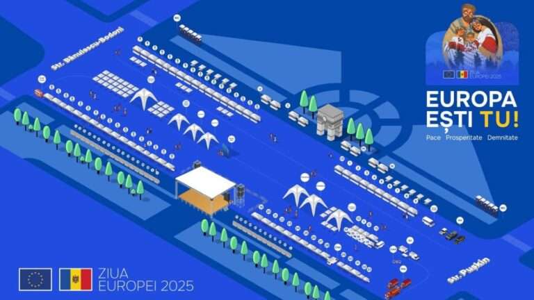 Карта Европейского городка в Кишинёве на День Европы 2025