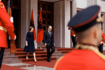 Майя Санду и Байрам Бегай в Тиране, 16 мая