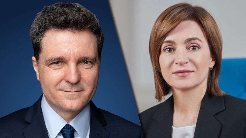 президент Румынии Никушор Дан и президент Молдовы Майя Санду
