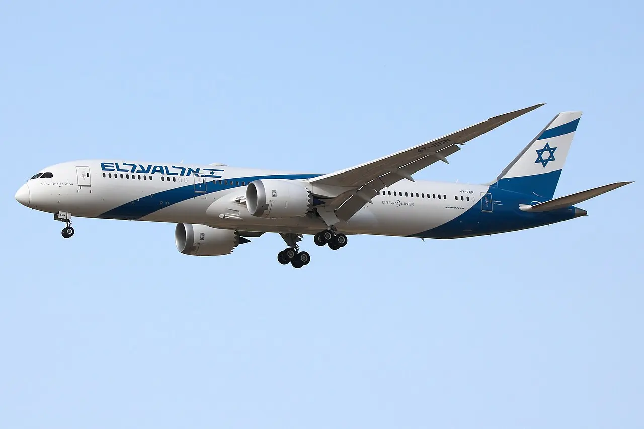 авиакомпания el al, самолёт в небе
