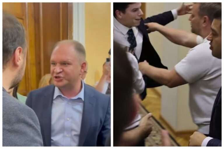 Потасовка в Мунсовете Кишинёва 20 июня