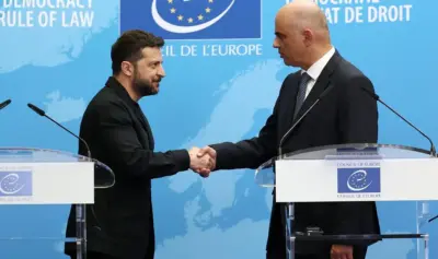 Президент Украины Владимир Зеленский и генсек Совета Европы Ален Берсе в Страсбурге