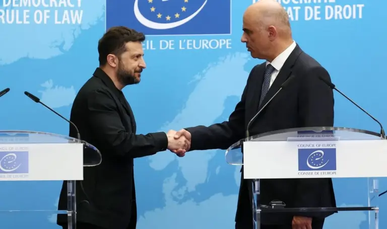 Президент Украины Владимир Зеленский и генсек Совета Европы Ален Берсе в Страсбурге