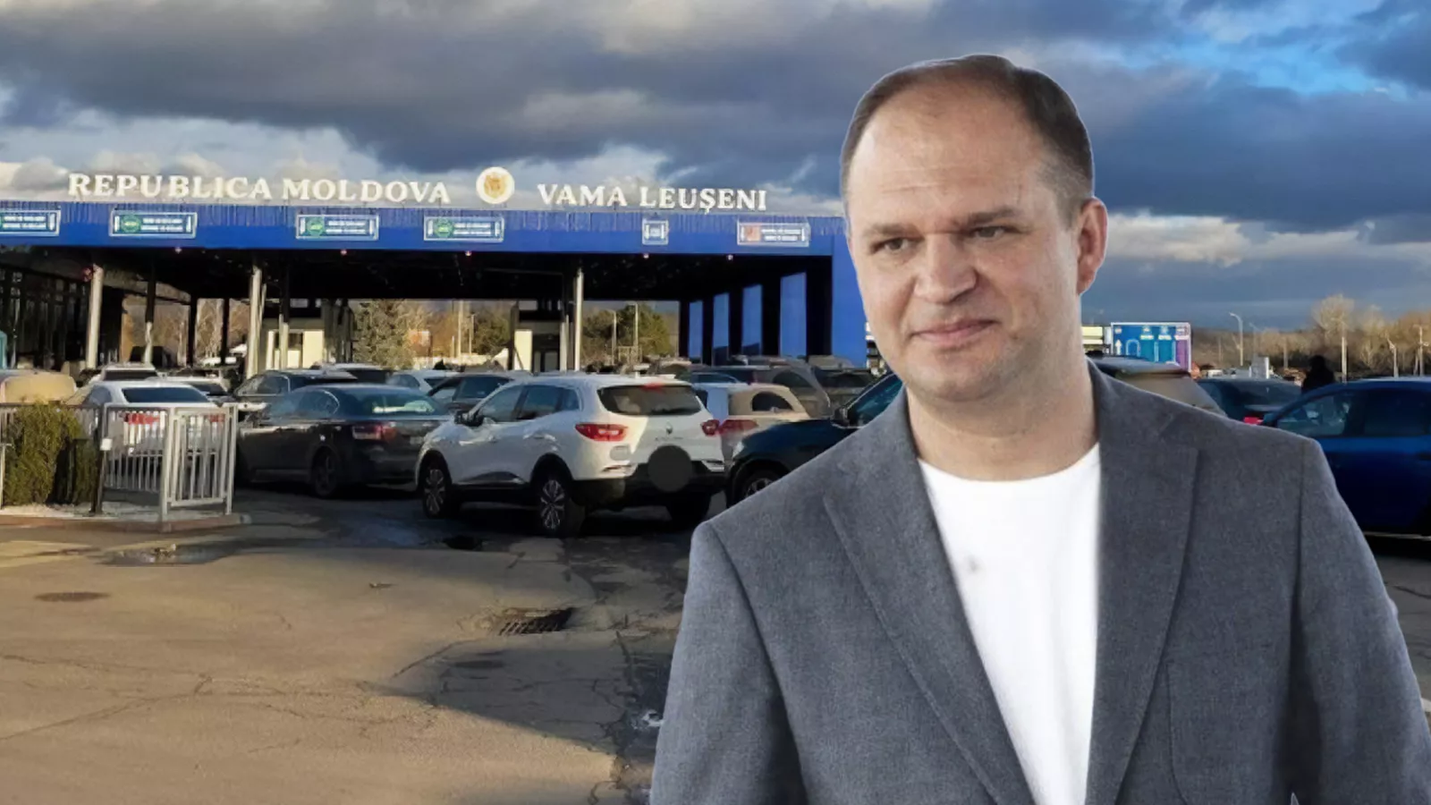 Ион Чебан на границе с Румынией