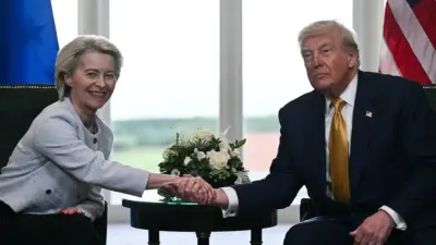 Урсула фон дер и Дональд Трамп Ляйен договорились о торговом соглашении
