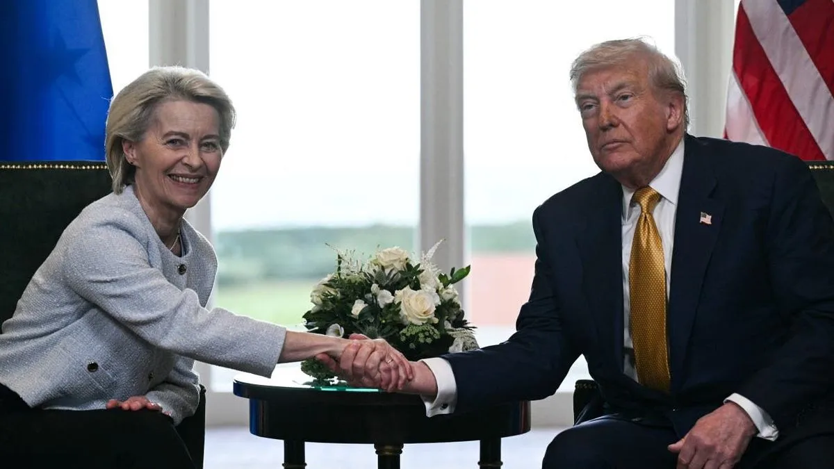 Урсула фон дер и Дональд Трамп Ляйен договорились о торговом соглашении