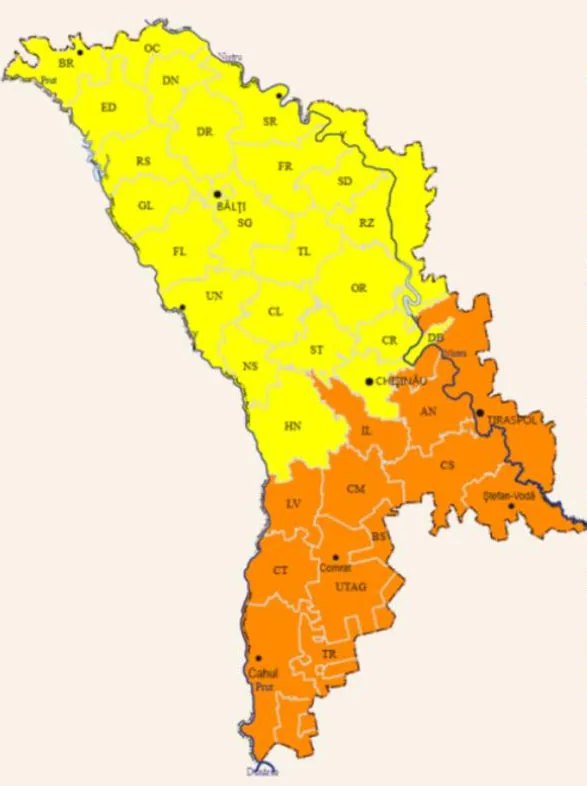 желтый и оранжевый коды жары в Молдове