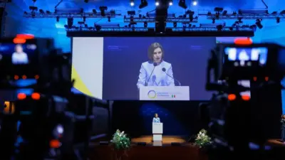 майя санду в риме выступает на конференции по восстановлению украины