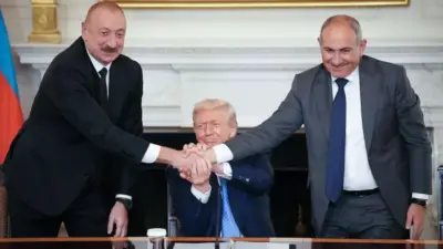 Алиев, Трамп и Пашинян 8 августа 2025 года