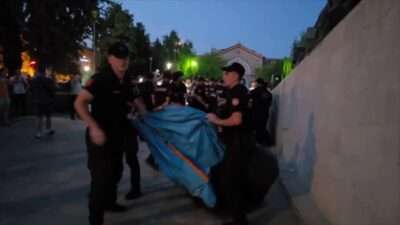 Полиция ликвидировала «палаточный лагерь» Шора у вокзала в Кишинёве