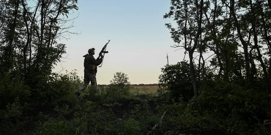 Боец ВСУ возле Покровска