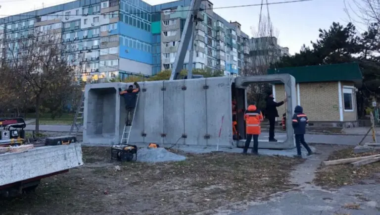 Строительство укрытия в Славянске в 2023 году
