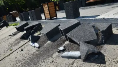 вандализм в парке рышкань в кишинёве
