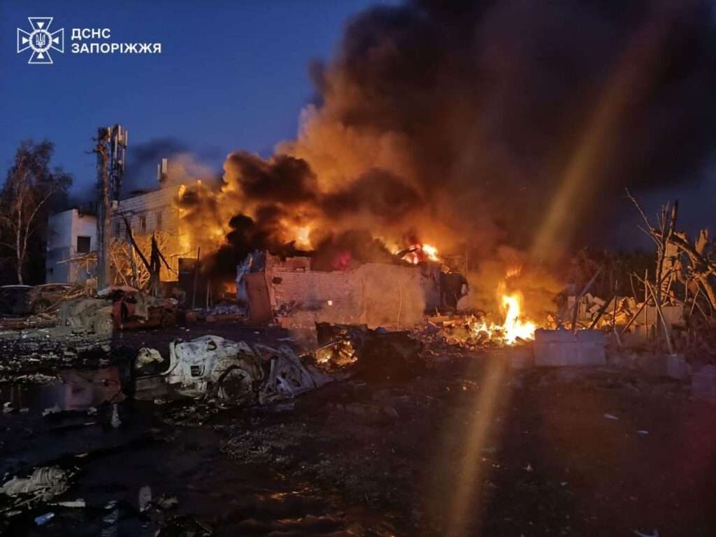 В ночь на 30 августа российские войска атаковали Запорожье.