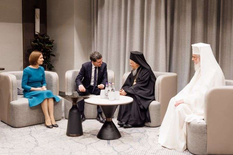 Майя Санду также встретилась со Вселенским патриархом Константинополя Варфоломеем