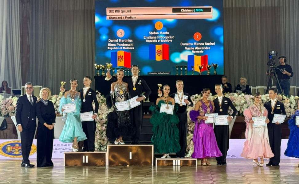В Кишиневе прошел чемпионат мира по спортивным танцам среди юниоров
