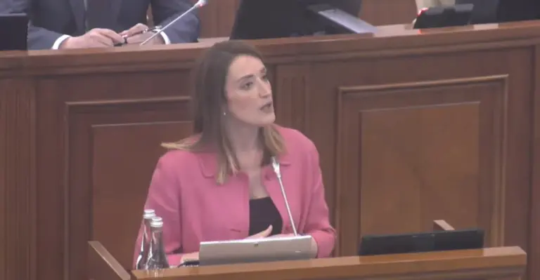 Роберта Метсола выступила в парламенте