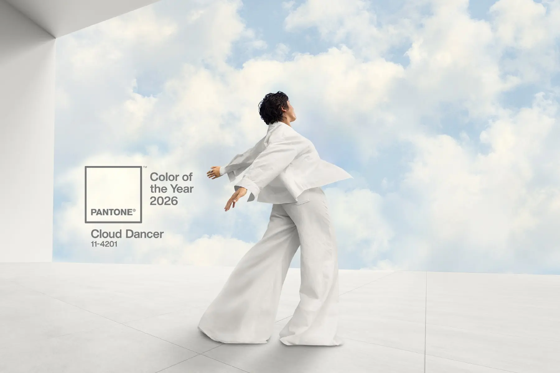 Цвет года Pantone 11-4201 Cloud Dancer («Воздушный белый»)