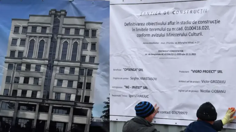 Скандал разгорается из-за строительства многоэтажного дома в центре Кишинёва — начало работ, на которые, по-видимому, нет разрешений, заметили всего несколько дней назад. Компания-застройщик остановилась.