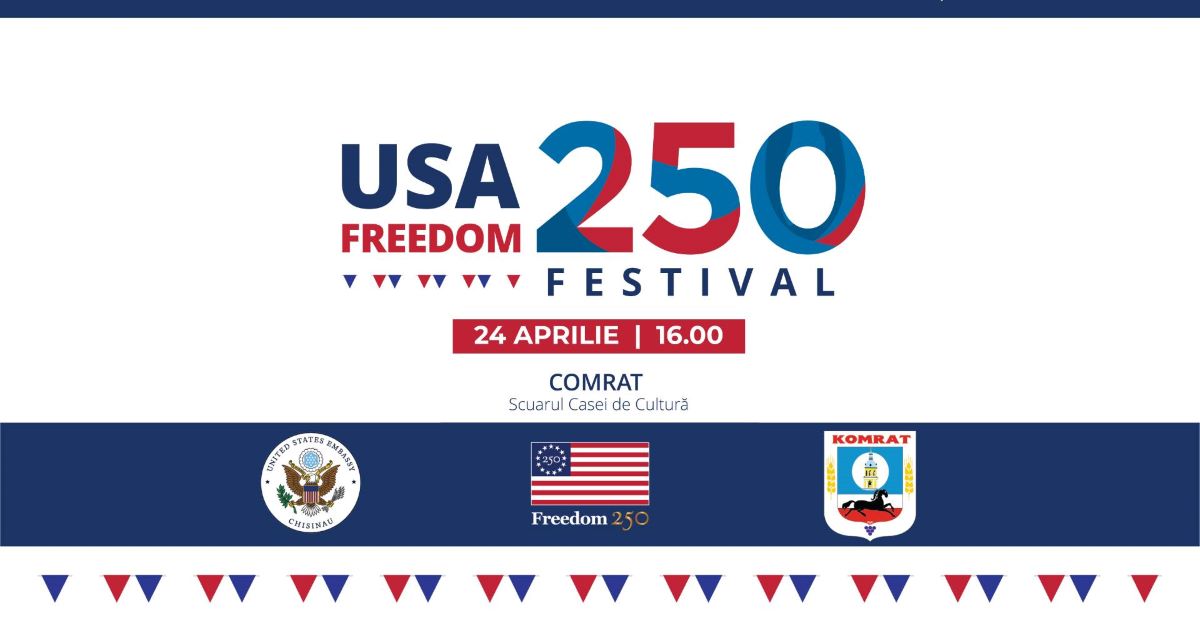 24 апреля в Комрате пройдёт фестиваль USA Freedom 250, приуроченный к 250-летию независимости США.