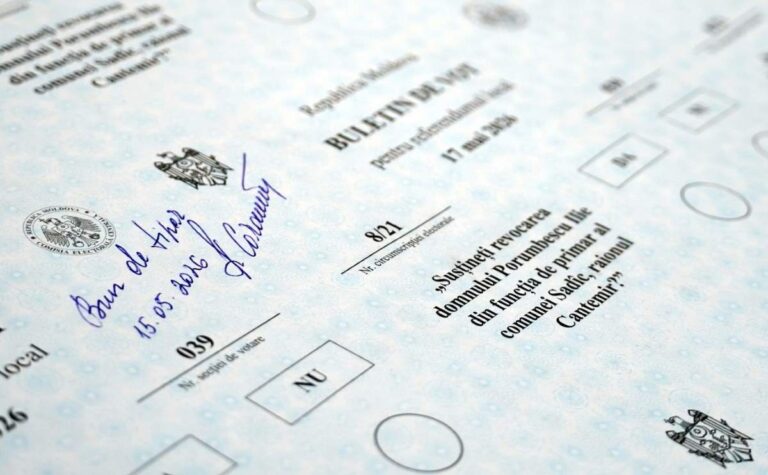 На местных выборах и референдумах, которые пройдут в Молдове в воскресенье, 17 мая, Центральная избирательная комиссия вводит новое правило для голосования на участках.