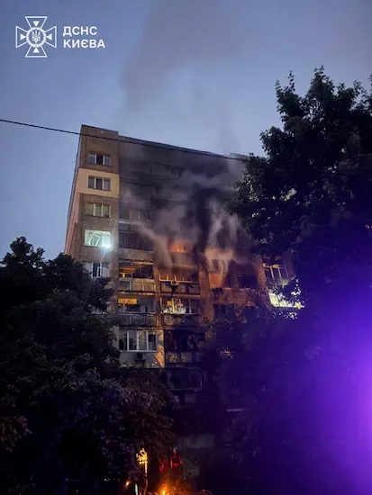 удар по Киеву, 15 июня