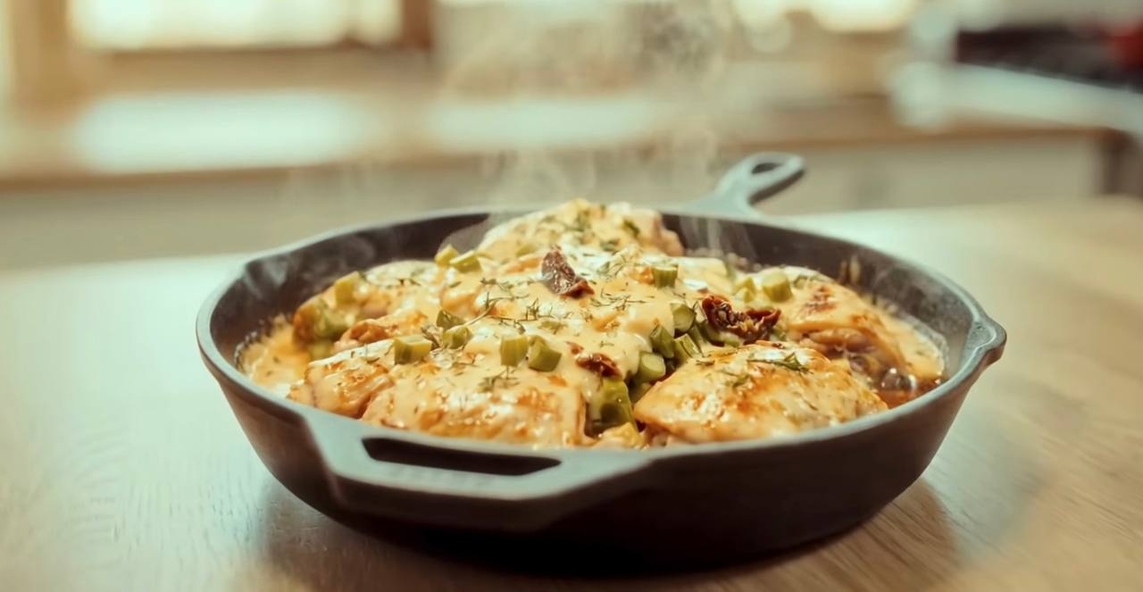 Курица в белом соусе