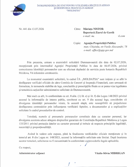 Ответ изданию Ziarul de Gardă