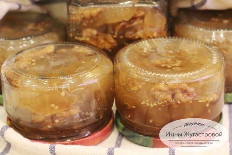 Варенье из баклажанов с орехами