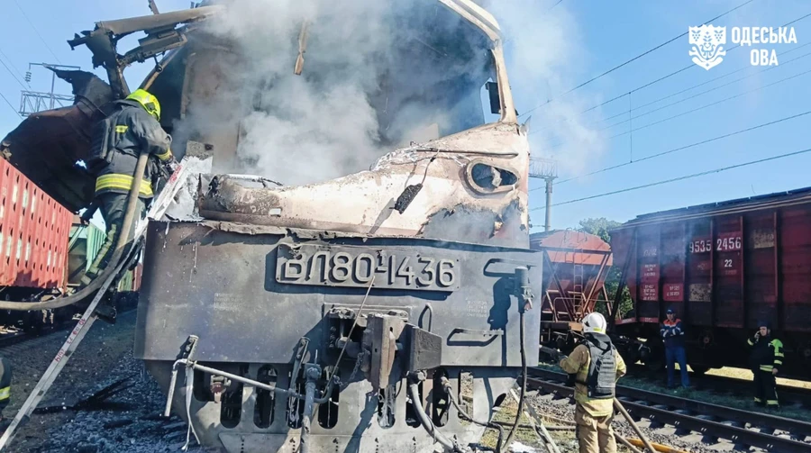 Попавший под удар поезд в Одесской области
