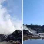 (ФОТО) В Тирасполе третьи сутки горит свалка