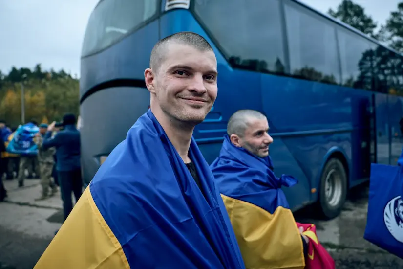 украинские пленные вернулись домой