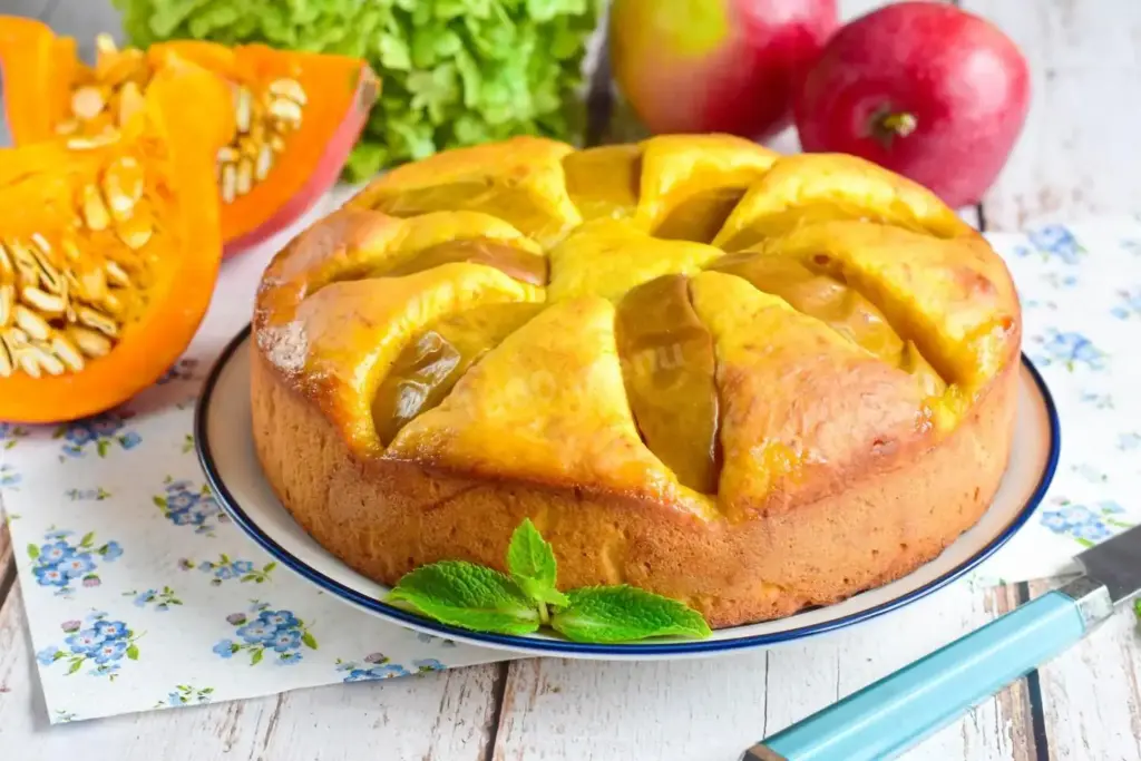 Рецепт пирога с тыквой и яблоками