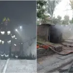 Пожар в секторе Чеканы: горит бомбоубежище
