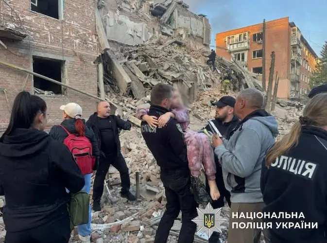 удар по жилому дому в прилуках